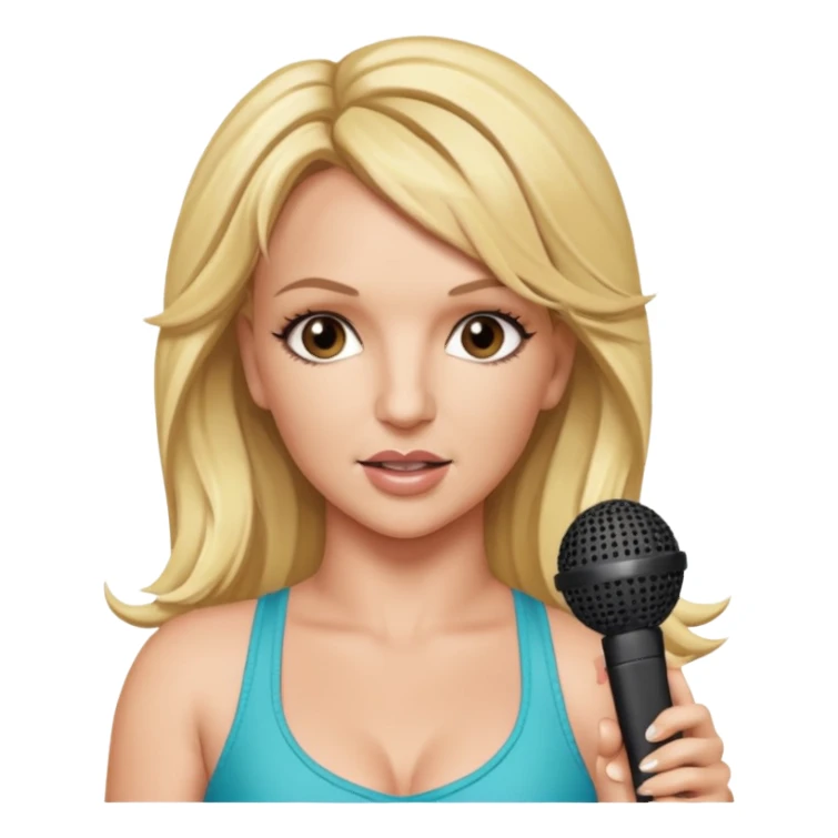 britney spears with microphone sticker