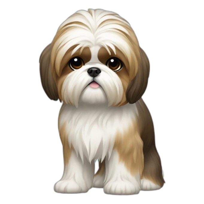 Dog Shih Tzu with long coat full-height  sticker