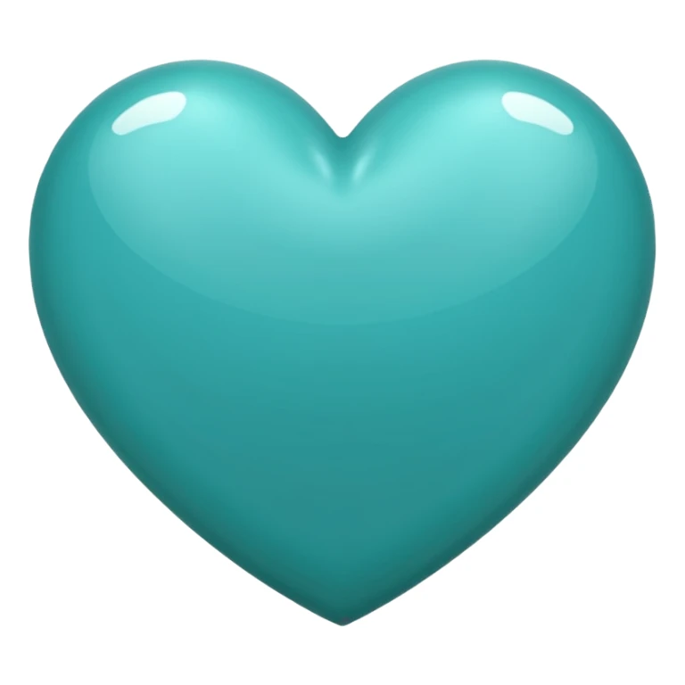 Teal heart sticker