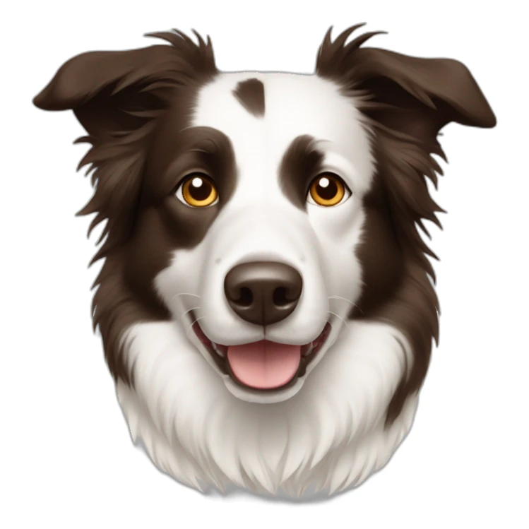 Border collie white with brown spots sticker