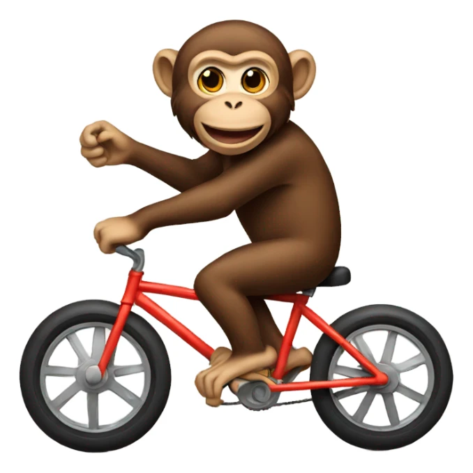 Monkey riding a bike sticker