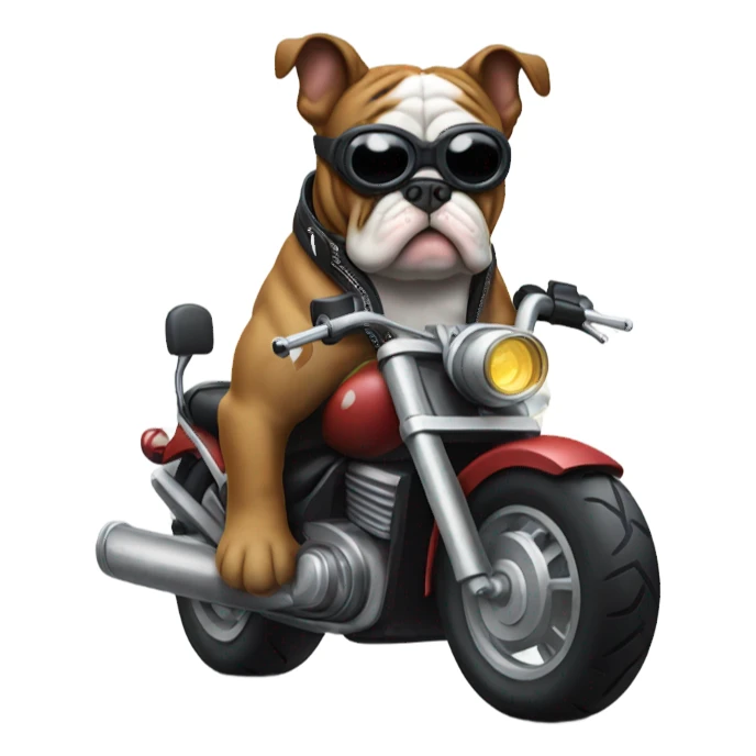 Bulldog on a motorcycle sticker