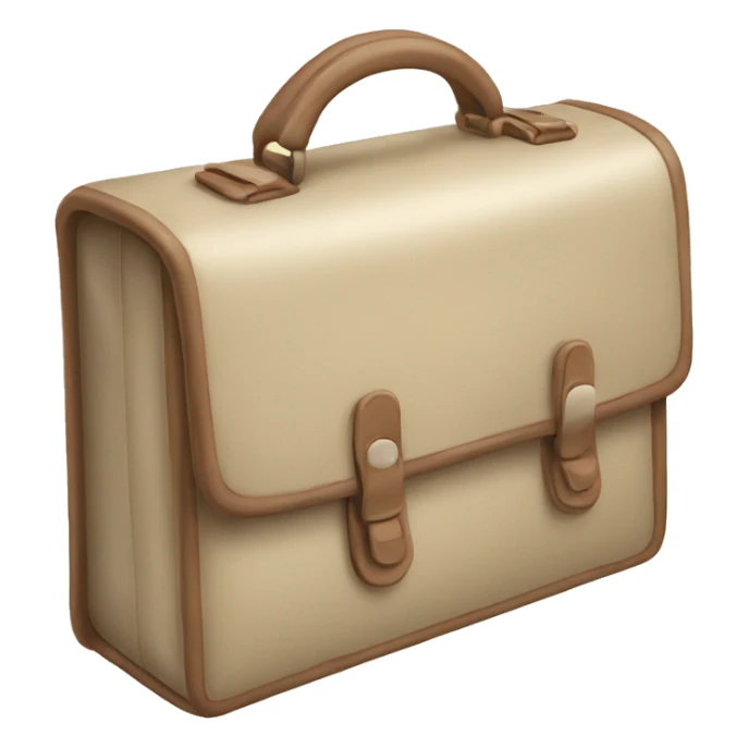 light beige school brief case  sticker