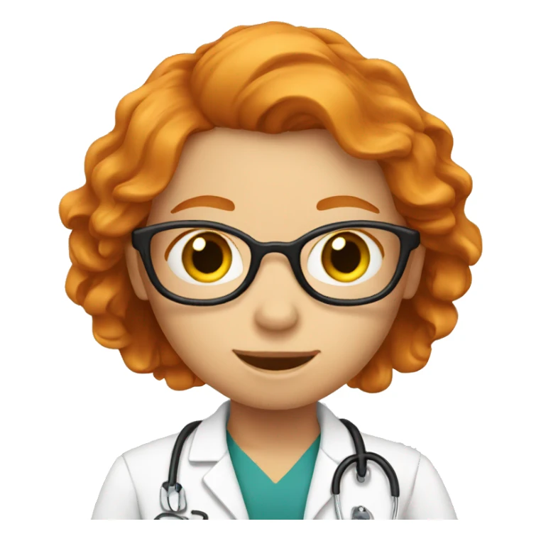 Ginger girl with a doc sticker
