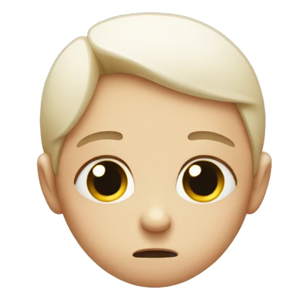 Shy sad heart eye face  sticker