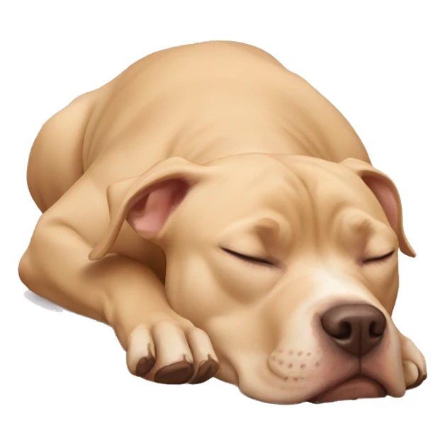 Sleeping blonde pitbull sticker