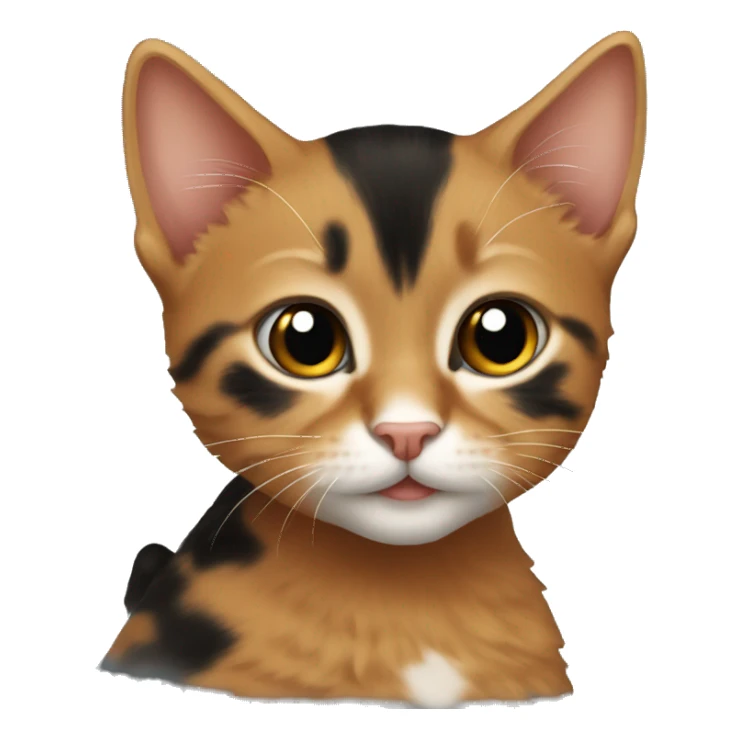 black and ginger kitten sticker
