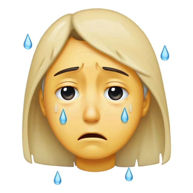 Leave then crying emoji sticker