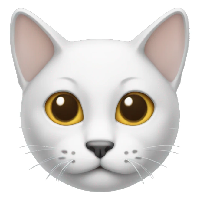 gato blanco con manchas sticker