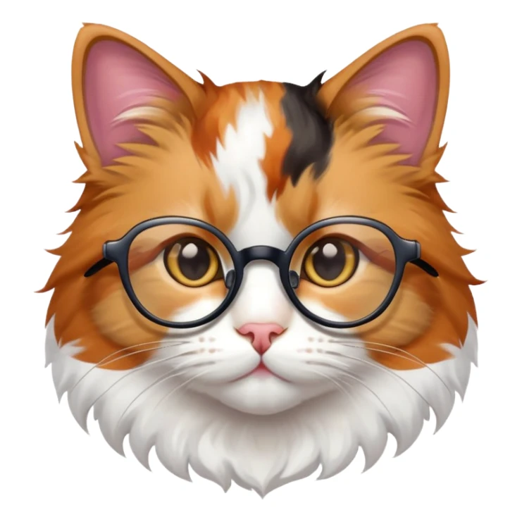 Cat with glasses sticker