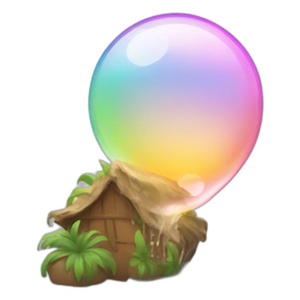 bubble with laptop sticker