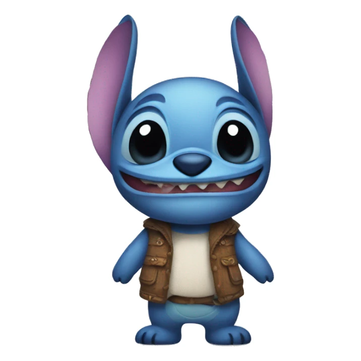 stitch in a costume sticker