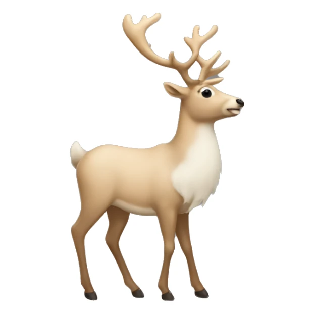 Beige reindeer sticker