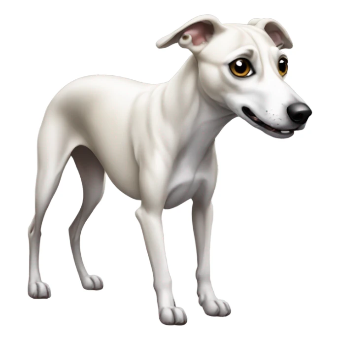 Whippet pooping sticker