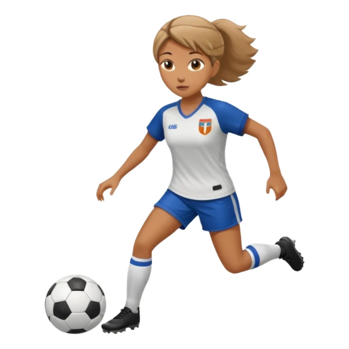 una donna che gioca a calcio sticker
