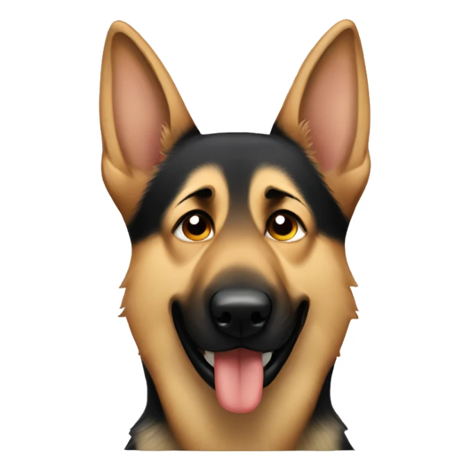 German Shepherd crying sticker
