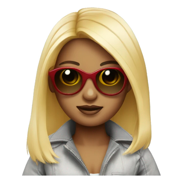 Doll with sunglasses sticker