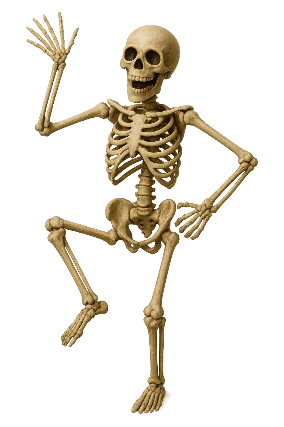 Halloween skeleton, make funny position, remove background   sticker