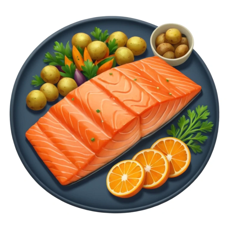 salmon veggies potatoes  sticker