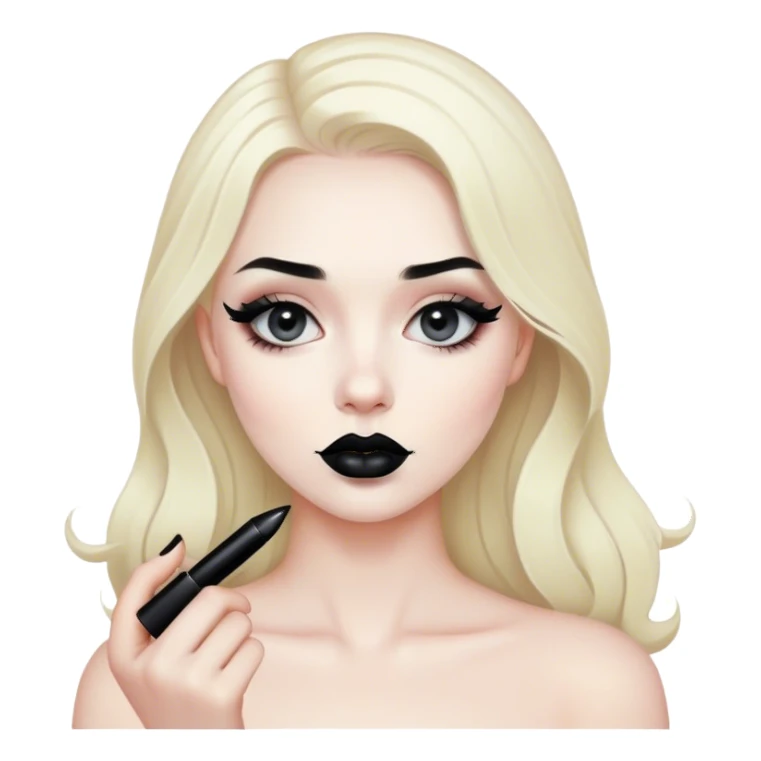 Black lipstick sticker
