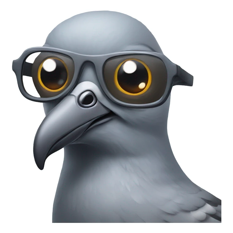 Pigeon with glsses sticker