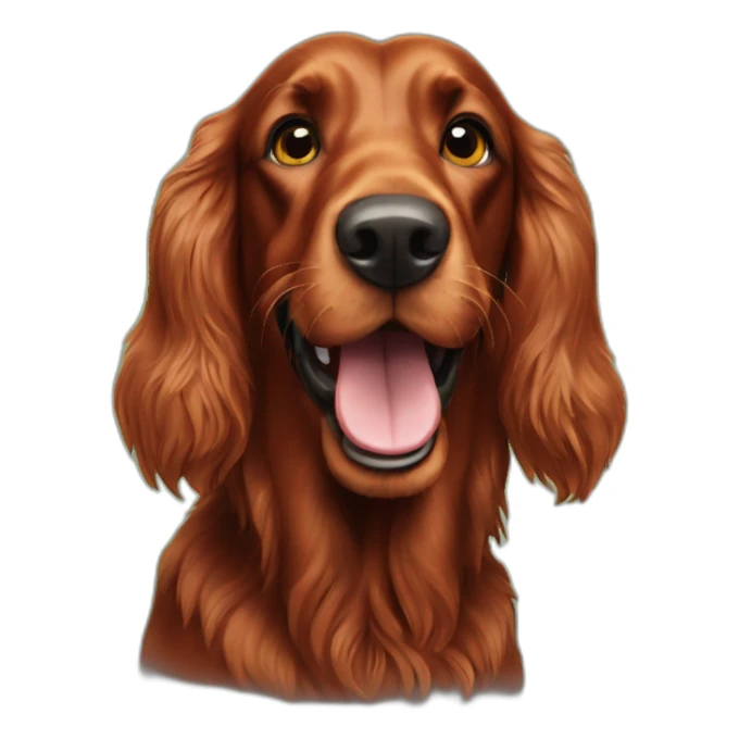 Happy irish setter dog sticker
