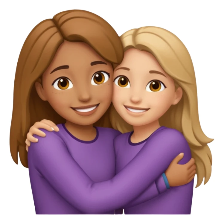 to girls huging sticker