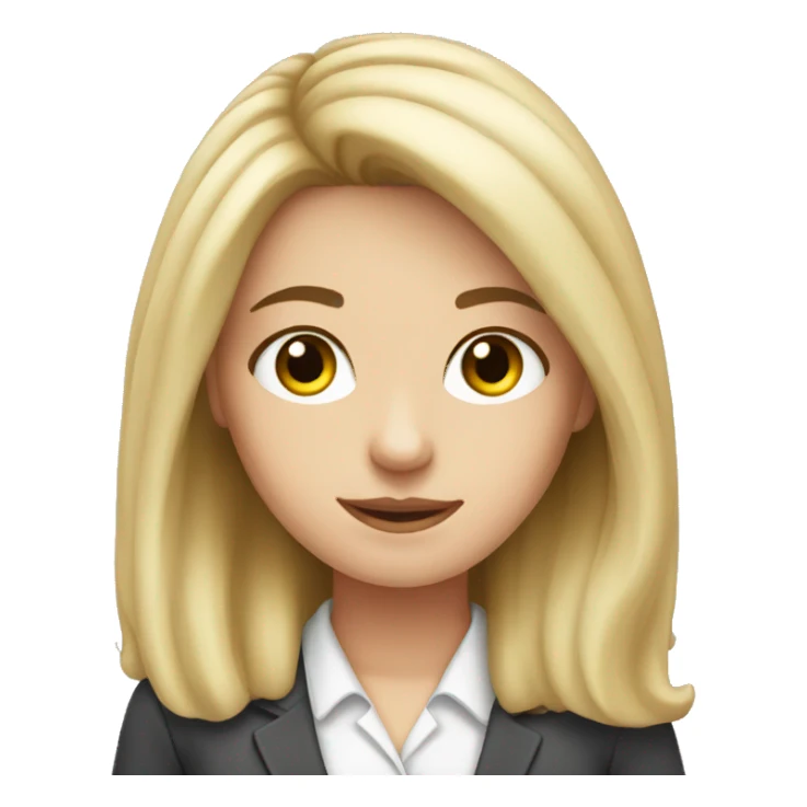 White girl at work  sticker