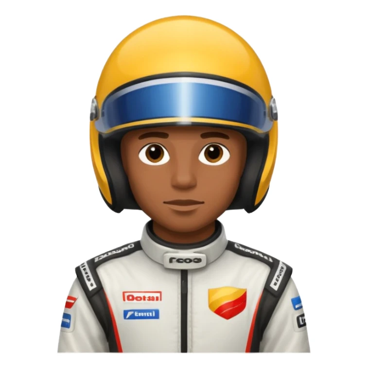 Formula racer black man sticker