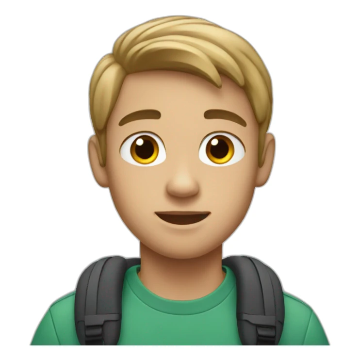 Boy with airpods sticker