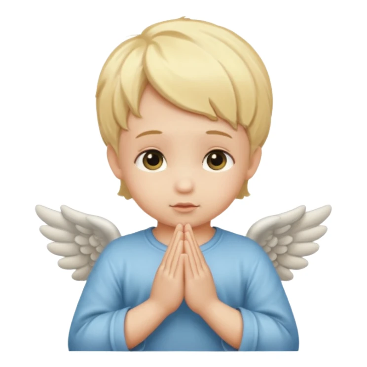 single cherubs praying sticker
