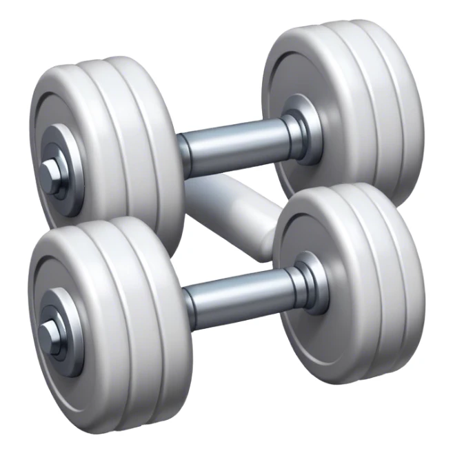 white dumbell sticker