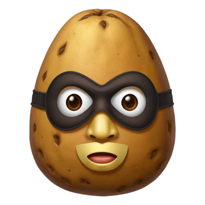 Masked potato sticker