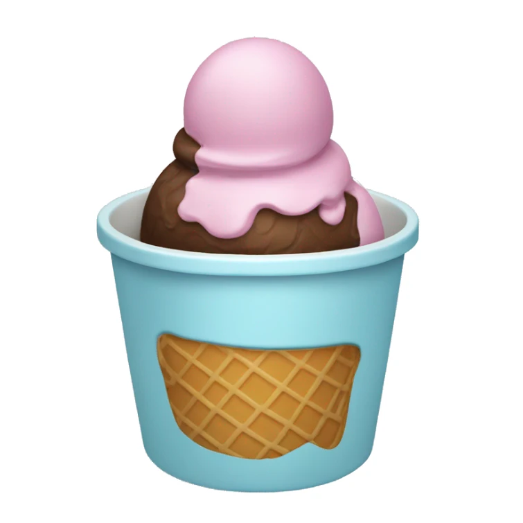 Ice cream in cup sticker