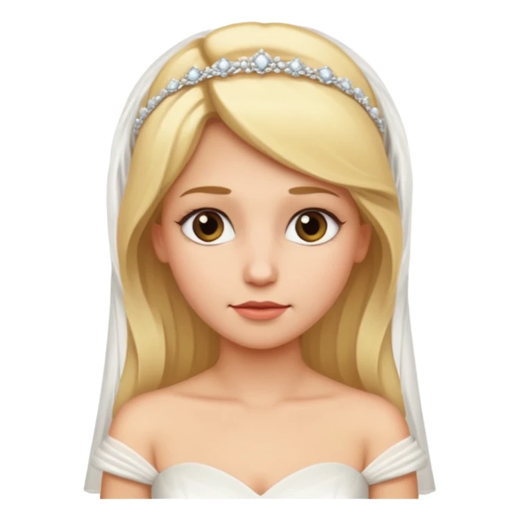 blonde bride no smile sticker