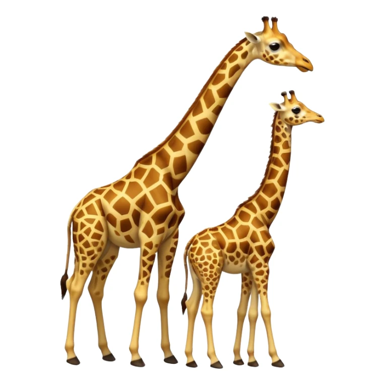 High resolution giraffe with its baby sticker