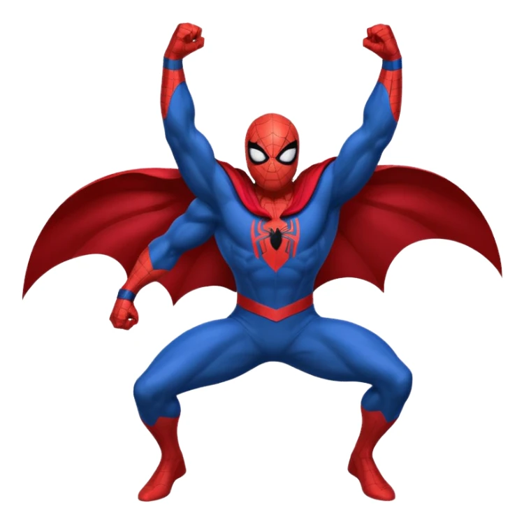 Spider-Man on Batman’s shoulders sticker
