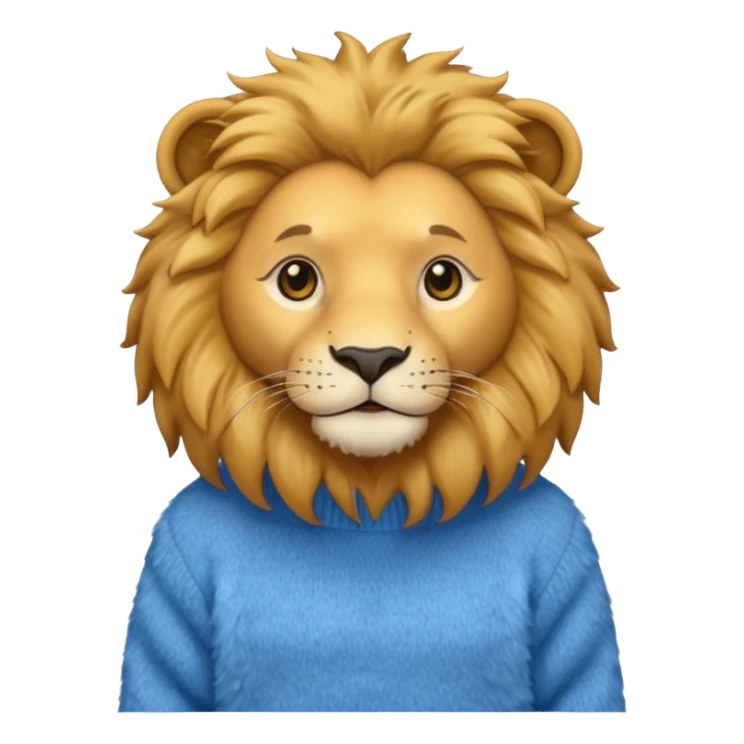 lion wearing  jumper sticker