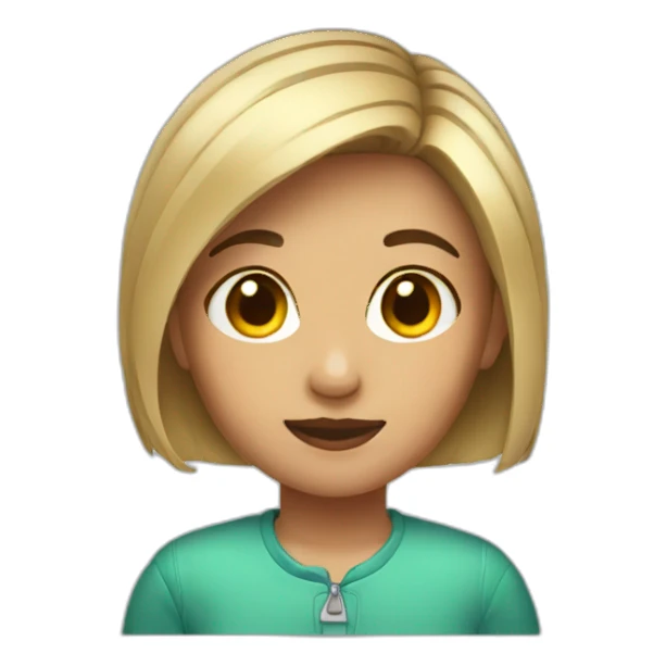 Girl with a short haie sticker