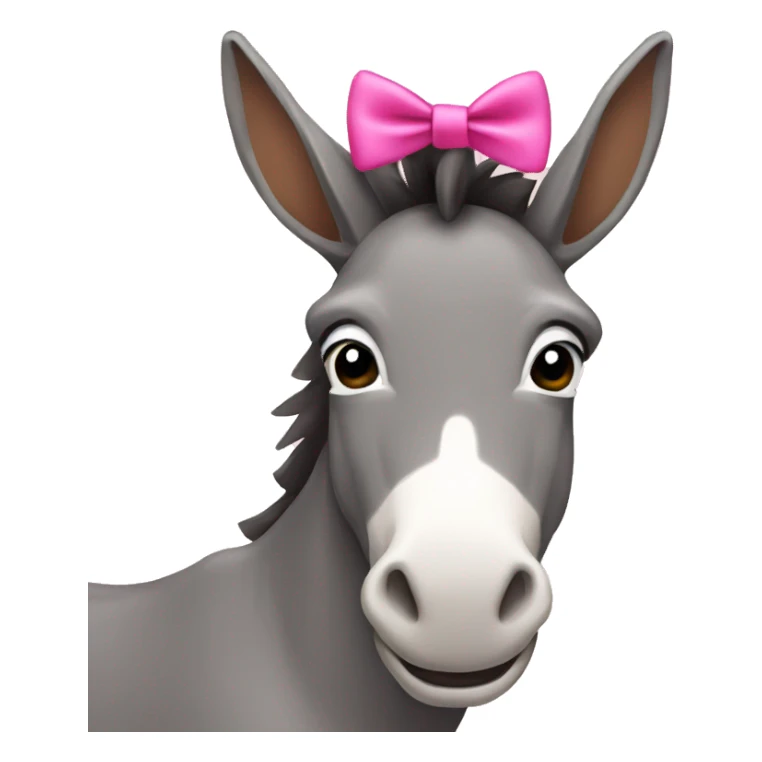 Donkey with a pink bow  sticker