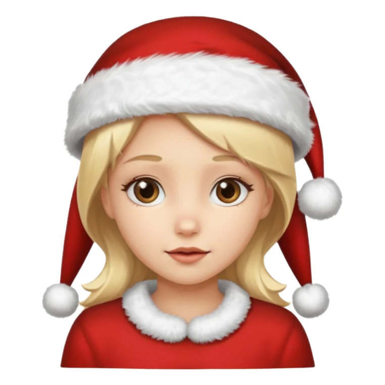 Blondie girl santa clauss sticker