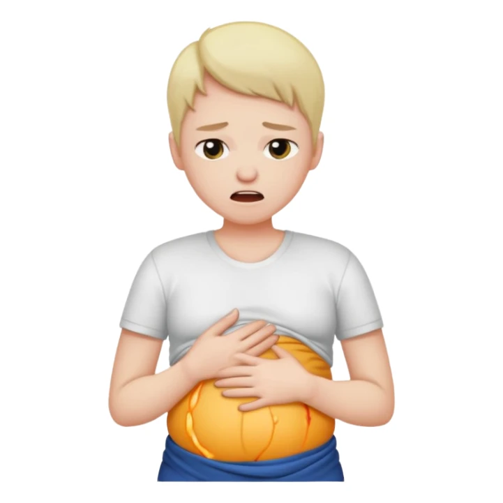  tummy cramps guy  sticker
