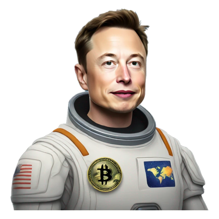 Elon Musk Bitcoin Moon sticker