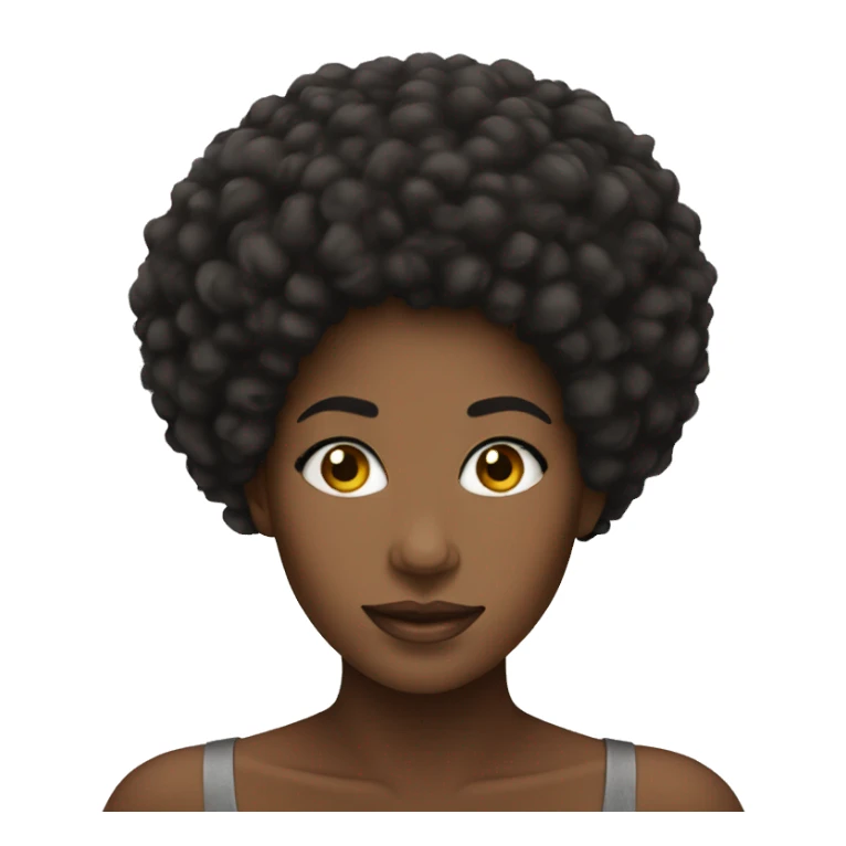 Beautiful black woman with Afro sticker