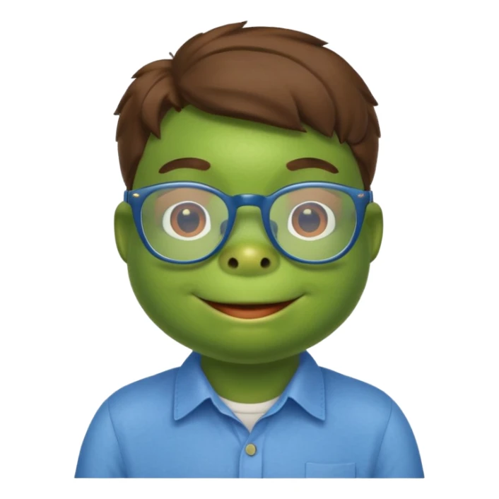 glasses frog with shirt sticker