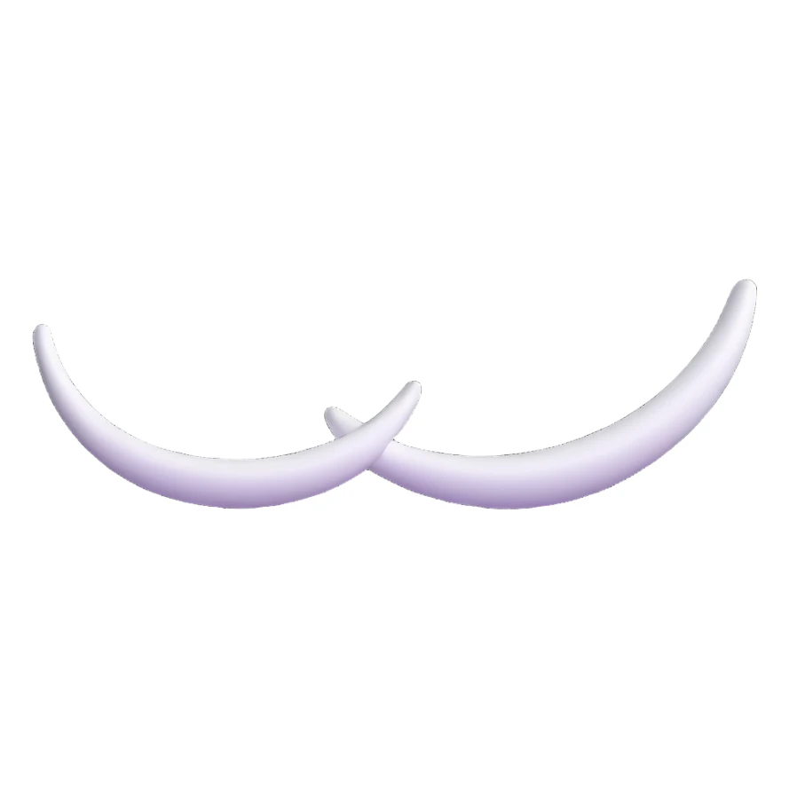 elegant curved white X sticker