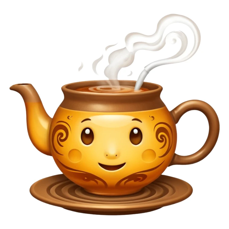 hot tea in a cup no face sticker