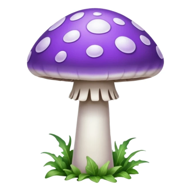 cogumelo fantasma fantasma roxo e branco sticker