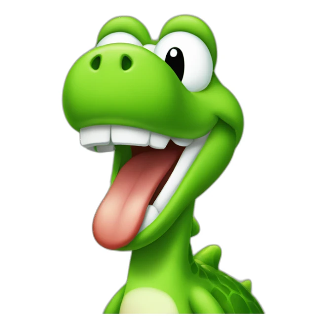 Yoshi + tongue sticker