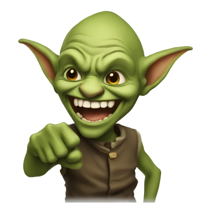 Goblin pointing at you and laughing sticker